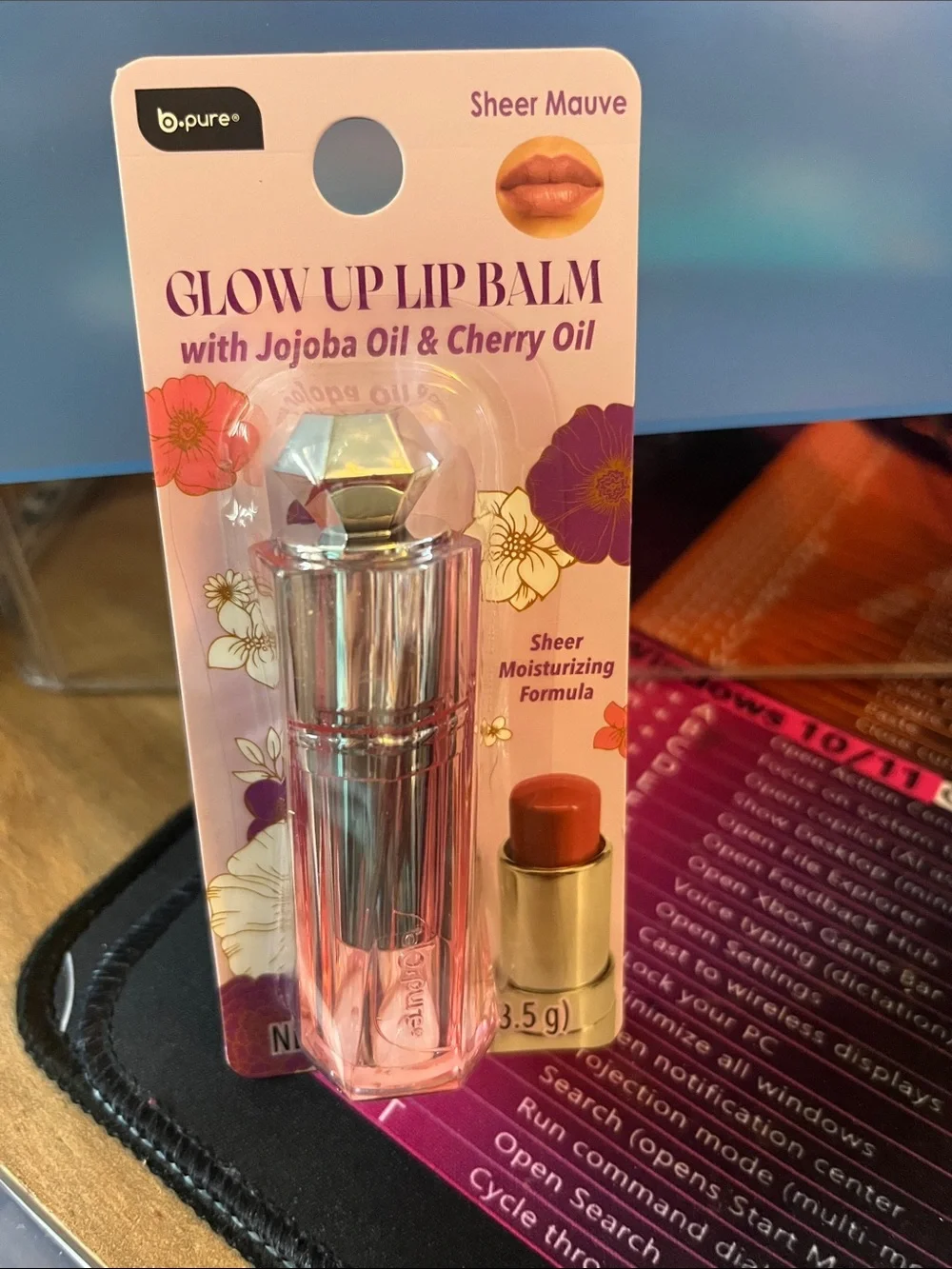 Sheer Mauve Glow Up Lip Balm with Jojoba & Cherry Oil - Sheer Mauve